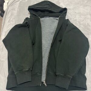 oversized green brandy melville zip up